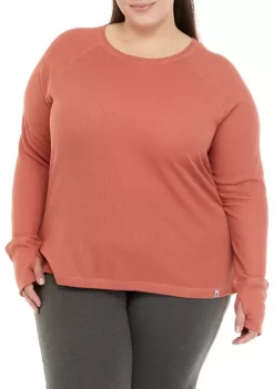 Coupon 🔥 Ocean + Coast® Plus Size Long Sleeve Waffle Knit 👕 Shirt 🛒 -Ocean & Coast Sales Store Belk 1003