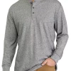 Cheap 👍 Ocean + Coast® Long Sleeve Jaspe Henley 👕 Shirt 🔔 -Ocean & Coast Sales Store Belk