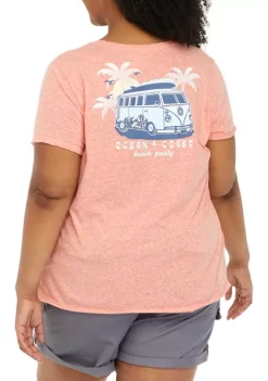 New 😀 Ocean + Coast® Plus Size Short Sleeve Graphic T-Shirt 🔥 -Ocean & Coast Sales Store Belk 1012