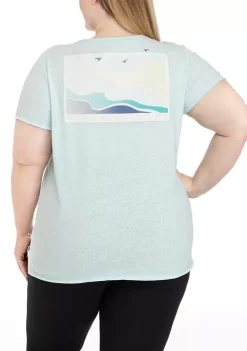 New 😀 Ocean + Coast® Plus Size Short Sleeve Graphic T-Shirt 🔥 -Ocean & Coast Sales Store Belk 1013