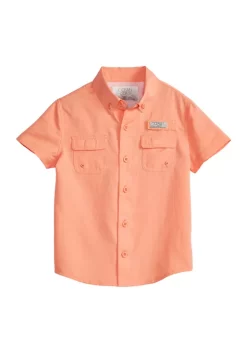 Outlet ⭐ Ocean + Coast® Boys 8-20 Short Sleeve Fishing 👚 Shirt 🎁 -Ocean & Coast Sales Store Belk 1134