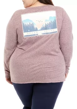 Buy 🥰 Ocean + Coast® Plus Size Long Sleeve Graphic T-Shirt ⭐ -Ocean & Coast Sales Store Belk 1160