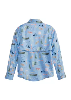 Budget ✨ Ocean + Coast® Boys 4-7 Long Sleeve Printed Fishing 👕 Shirt 🌟 -Ocean & Coast Sales Store Belk 1215