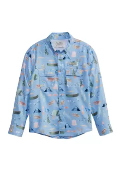 Budget ✨ Ocean + Coast® Boys 4-7 Long Sleeve Printed Fishing 👕 Shirt 🌟 -Ocean & Coast Sales Store Belk 1217