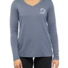 Best Sale 😀 Ocean + Coast® 👩 Women's Long Sleeve V-Neck Graphic T-Shirt ✨ -Ocean & Coast Sales Store Belk 1232