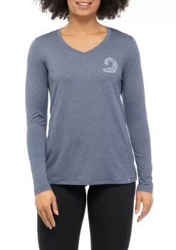 Best Sale 😀 Ocean + Coast® 👩 Women's Long Sleeve V-Neck Graphic T-Shirt ✨