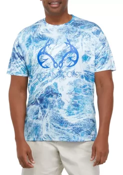 Deals ⌛ Ocean + Coast® Big & Tall Ocean Print Graphic T-Shirt 😀 -Ocean & Coast Sales Store Belk 1242