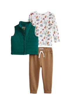 Budget 🎁 Ocean + Coast® Toddler 👧 Girls 3 Piece Puffer Set 🧨