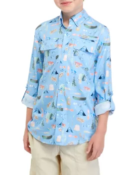 Budget 🔔 Ocean + Coast® Boys 8-20 Long Sleeve Printed Fishing 👚 Shirt ❤️ -Ocean & Coast Sales Store Belk 1308