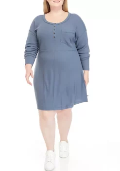 Deals 😍 Ocean + Coast® Plus Size Waffle Knit 👗 Dress 😀 -Ocean & Coast Sales Store Belk 1353