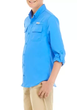 Coupon 🔥 Ocean + Coast® Boys 8-20 Long Sleeve Fishing 👚 Shirt 🔔 -Ocean & Coast Sales Store Belk 1356
