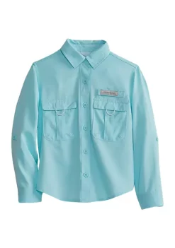 Best Sale 🥰 Ocean + Coast® 👧 Girls 4-6x Long Sleeve Fishing 👚 Shirt 🛒 -Ocean & Coast Sales Store Belk 1372