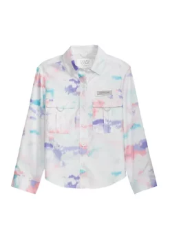Buy 🎁 Ocean + Coast® 👧 Girls 4-6x Long Sleeve Printed Fishing 👕 Shirt 😀