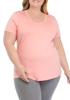 Coupon 🌟 Ocean + Coast® Plus Size V-Neck Solid T-Shirt ✔️ -Ocean & Coast Sales Store Belk 1509