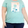 Budget 💯 Ocean + Coast® Plus Size Short Sleeve Scoop Neck Graphic T-Shirt 🌟 -Ocean & Coast Sales Store Belk 1526