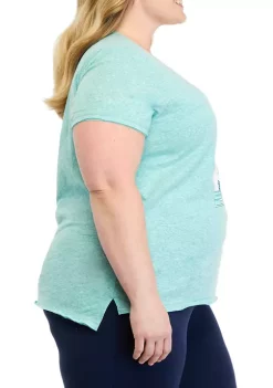 Budget 💯 Ocean + Coast® Plus Size Short Sleeve Scoop Neck Graphic T-Shirt 🌟 -Ocean & Coast Sales Store Belk 1528