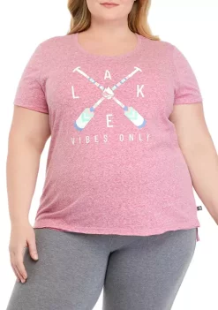 Budget 💯 Ocean + Coast® Plus Size Short Sleeve Scoop Neck Graphic T-Shirt 🌟 -Ocean & Coast Sales Store Belk 1532