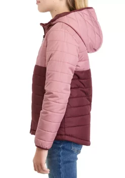 Deals 🛒 Ocean + Coast® 👧 Girls 7-16 Color Block Puffer Jacket 👏 -Ocean & Coast Sales Store Belk 160