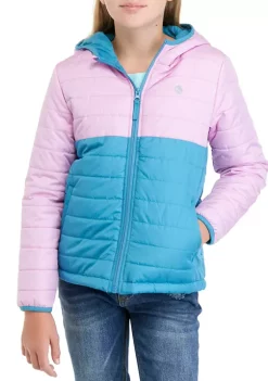 Deals 🛒 Ocean + Coast® 👧 Girls 7-16 Color Block Puffer Jacket 👏 -Ocean & Coast Sales Store Belk 161