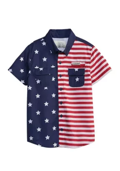 Cheap ✨ Ocean + Coast® Boys 4-7 Americana Block Fishing 👚 Shirt 💯 -Ocean & Coast Sales Store Belk 1666