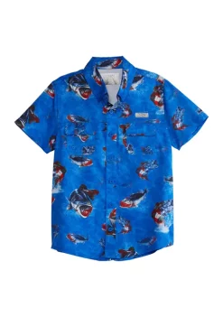 Best Pirce 🔔 Ocean + Coast® Boys 4-7 Short Sleeve Printed Fishing 👕 Shirt 🧨 -Ocean & Coast Sales Store Belk 1699