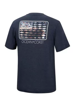 Wholesale 👏 Ocean + Coast® Big & Tall Navy Short Sleeve Graphic T-Shirt ⭐
