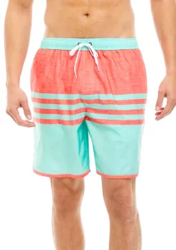 Best Sale 🧨 Ocean + Coast® Color Blocked Piped Swim Trunks 💯