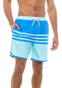 Best Sale 🧨 Ocean + Coast® Color Blocked Piped Swim Trunks 💯 -Ocean & Coast Sales Store Belk 1749
