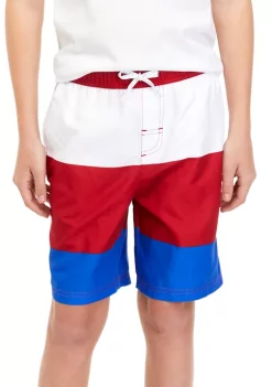 Deals 💯 Ocean + Coast® Boys 8-20 Striped Swim Trunks 🥰