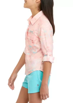 Cheap 🌟 Ocean + Coast® 👧 Girls 7-16 Long Sleeve Fishing 👚 Shirt 🔥 -Ocean & Coast Sales Store Belk 1879