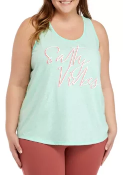 New ⭐ Ocean + Coast® Plus Size Racerback Graphic Tank 🌟 -Ocean & Coast Sales Store Belk 1916