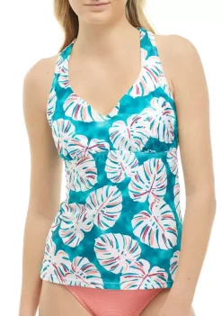Best Sale 🧨 Ocean + Coast® Oasis V-Neck Tankini Swim Top 🎉