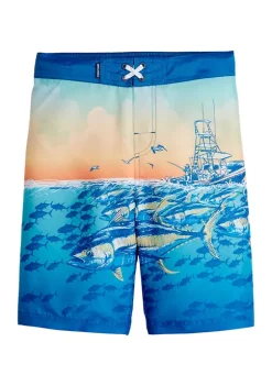 Discount ✔️ Ocean + Coast® Boys 8-20 Printed Board Shorts ⌛ -Ocean & Coast Sales Store Belk 1971