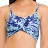 Hot Sale 👏 Ocean + Coast® Jungle Escape Crossover Bra Swim Top ⭐ -Ocean & Coast Sales Store Belk 1988