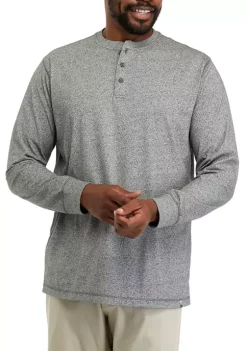 Best deal 😍 Ocean + Coast® Big & Tall Long Sleeve Jaspe Henley 👕 Shirt 🔔