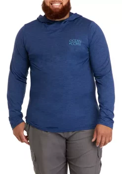 Cheap 🤩 Ocean + Coast® Big & Tall Solid Performance Hooded T-Shirt 👏