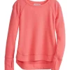 Wholesale ❤️ Ocean + Coast® 👧 Girls 4-6x Long Sleeve Round Hem Waffle Knit T-Shirt 🎁 -Ocean & Coast Sales Store Belk 2103