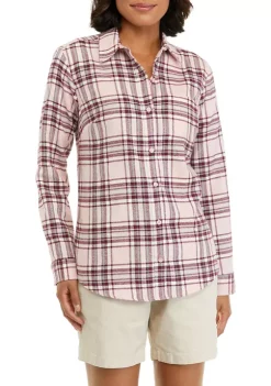 Best Sale 🥰 Ocean + Coast® Plaid Flannel Top ✔️ -Ocean & Coast Sales Store Belk 2125