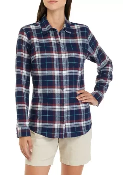 Best Sale 🥰 Ocean + Coast® Plaid Flannel Top ✔️ -Ocean & Coast Sales Store Belk 2126