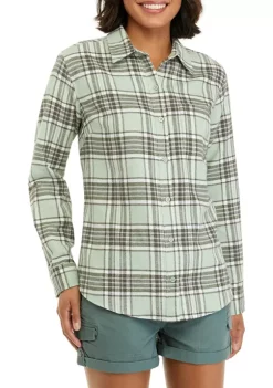 Best Sale 🥰 Ocean + Coast® Plaid Flannel Top ✔️ -Ocean & Coast Sales Store Belk 2127