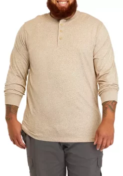Best deal 😍 Ocean + Coast® Big & Tall Long Sleeve Jaspe Henley 👕 Shirt 🔔 -Ocean & Coast Sales Store Belk 218