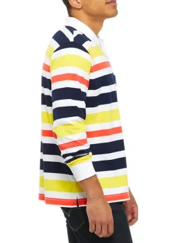 Wholesale ✔️ Ocean + Coast® Long Sleeve Rugby Stripe Polo 👕 Shirt 🤩 -Ocean & Coast Sales Store Belk 2205