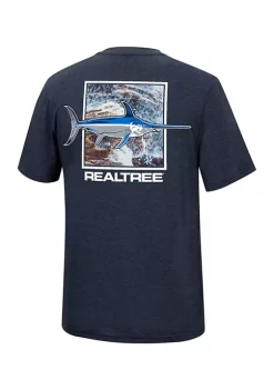 New 🎁 Ocean + Coast® Big & Tall Navy Fish Graphic T-Shirt 🌟 -Ocean & Coast Sales Store Belk 2260