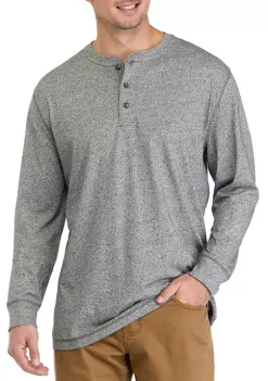 Cheap 👍 Ocean + Coast® Long Sleeve Jaspe Henley 👕 Shirt 🔔