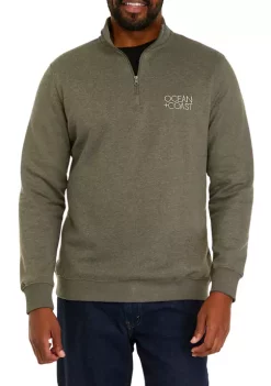 Promo 🧨 Ocean + Coast® Big & Tall Fleece Quarter Zip 👕 Shirt ⌛ -Ocean & Coast Sales Store Belk 296