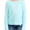 Deals 🎉 Ocean + Coast® 👧 Girls 7-16 Long Sleeve Round Hem Waffle Knit T-Shirt 😉 -Ocean & Coast Sales Store Belk 560