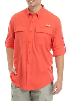 Cheap 🤩 Ocean + Coast® Long Sleeve Solid Fishing 👚 Shirt 💯