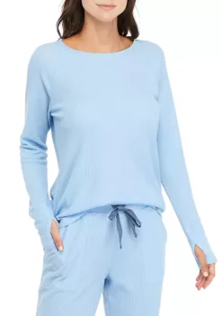 Wholesale 🛒 Ocean + Coast® 👩 Women's Long Sleeve Waffle Knit Top 😀 -Ocean & Coast Sales Store Belk 684