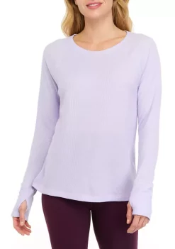 Wholesale 🛒 Ocean + Coast® 👩 Women's Long Sleeve Waffle Knit Top 😀 -Ocean & Coast Sales Store Belk 685