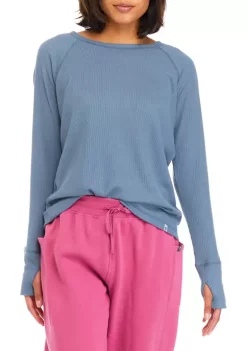 Wholesale 🛒 Ocean + Coast® 👩 Women's Long Sleeve Waffle Knit Top 😀 -Ocean & Coast Sales Store Belk 686